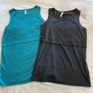 Latched Mama Ribbed Nursing tanks (lot of 2)